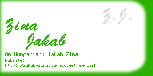 zina jakab business card